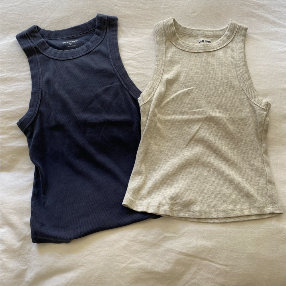 Old Navy Sleeveless Tops in Gray and Navy